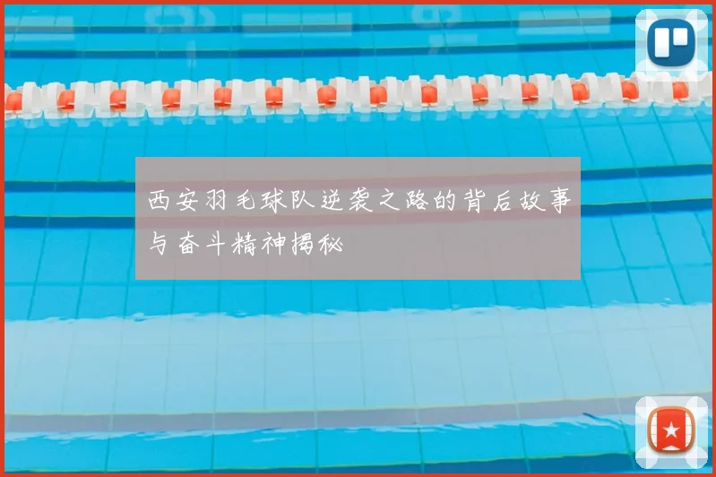 西安羽毛球队逆袭之路的背后故事与奋斗精神揭秘
