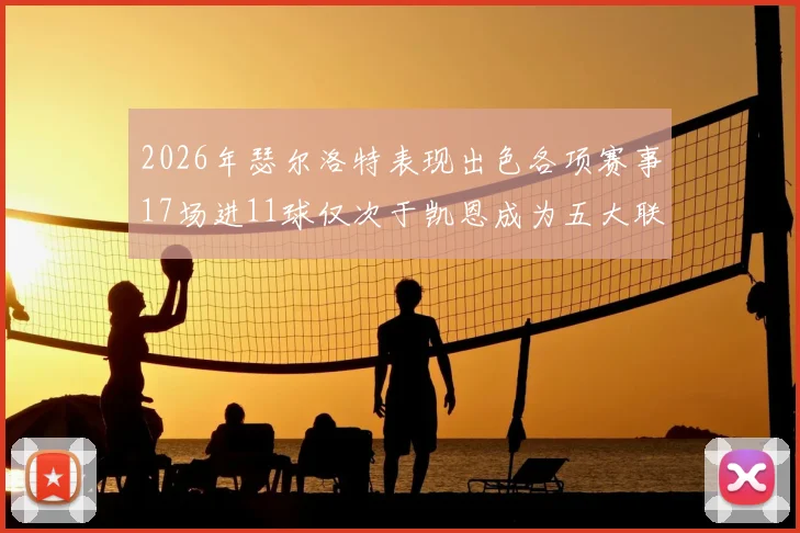 2026年瑟尔洛特表现出色各项赛事17场进11球仅次于凯恩成为五大联赛新星
